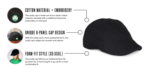 31e9yvityal.jpg Boston Scally Co. The Original Boston Scally Cap - Black 6 Panel Newsboy Hat for Men