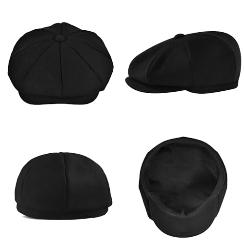 31gf6pwy8il.jpg KUJUHA Men's Flat Irish Cabbie Wool Newsboy Hat