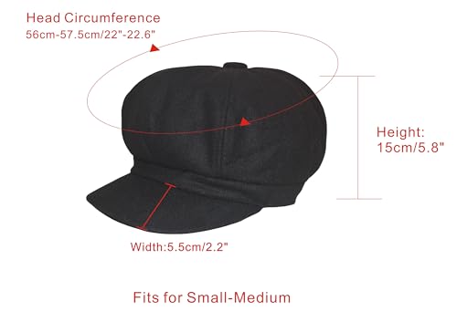 31gnbblfkwl.jpg Kilsel Women's 8 Panel Beret & Baker Boy Hat