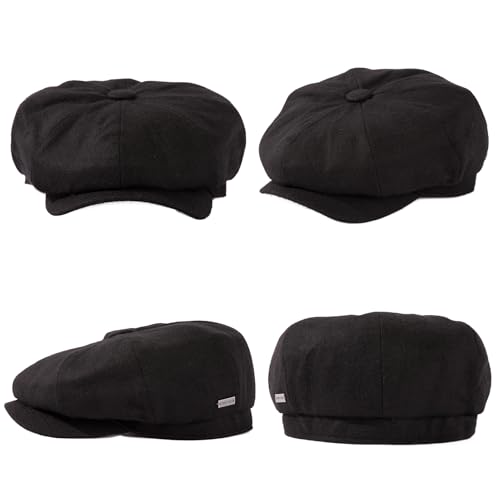 31x1qyq2jll.jpg TOP-EX Merino Wool Tweed Newsboy Cap for Men Warm Winter Hat