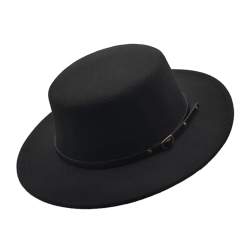 31xwvbdwynl.jpg Willheoy Flat Top Hats for Women & Pork Pie Hats for Men