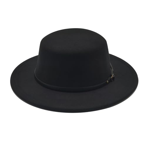 31xxngun3xl.jpg Willheoy Flat Top Hats for Women & Pork Pie Hats for Men