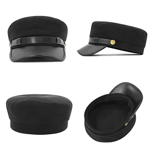 31yayexandl.jpg GEMVIE Classic British Flat Top Fisherman Hat in Cotton