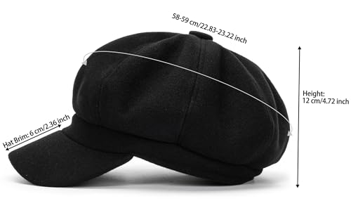 31yej fwmgl.jpg INOGIH Women's Wool-Blend Newsboy Cap Winter Beret Hat