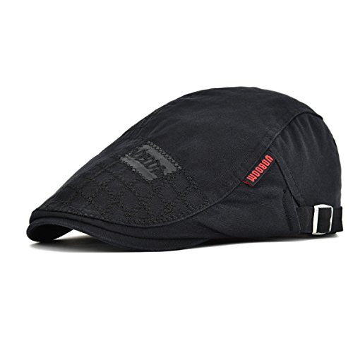 412 iugmsbl.jpg VOBOOM Men's Cotton Adjustable Newsboy Beret Hat