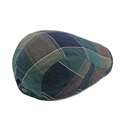 416 kpx8dcl.jpg Qianuer 2-Pack Men's Adjustable Plaid Ivy Flat Cap