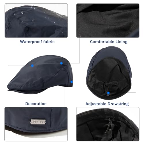 419iu96hkel.jpg Gatsby Irish Duckbill Cap - TOP-EX XL/XXL Mens Flat Cap, Golf Waterproof UPF 50