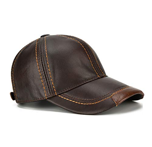41f3gdktptl.jpg Gudessly Adjustable Men's Leather Baseball Cap for Fall Winter Outdoor Sports