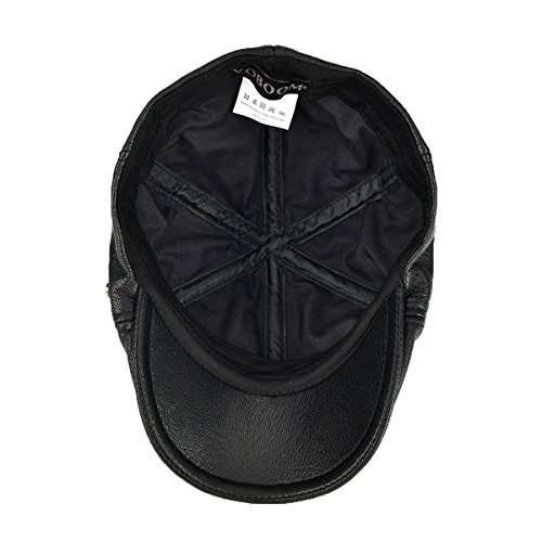 41hep2bqnfl.jpg VOBOOM Lambskin Leather 6 Panel Ivy Newsboy Beret Hat