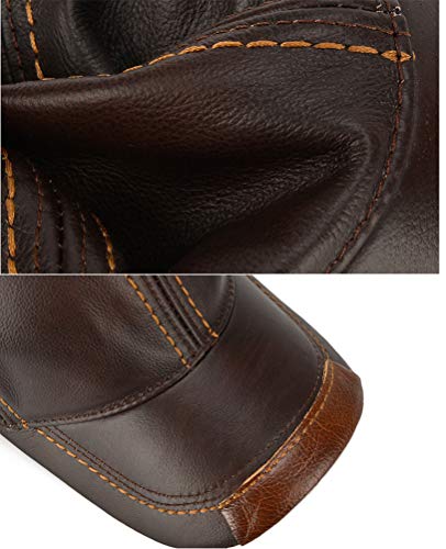 41iopots2l.jpg Gudessly Adjustable Men's Leather Baseball Cap for Fall Winter Outdoor Sports