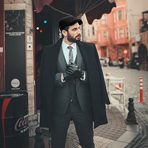 41jpljpvzl 1.jpg Vintage Inspired Men's Winter Driving Caps in Soft Cotton