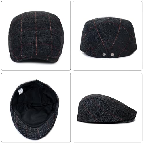 41l7f892kl.jpg Xinveen Men's Winter Ivy Gatsby Cap Hunting Hat