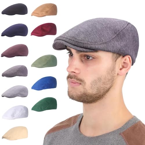 41ld3cmwjhl 1.jpg Adjustable Breathable Newsboy Hat for Men in Cotton