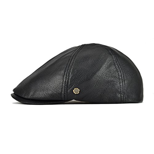 41lemfx59wl.jpg VOBOOM Lambskin Leather 6 Panel Ivy Newsboy Beret Hat