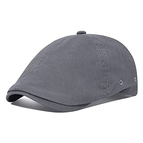 41mdjppclil 3.jpg VOBOOM Cotton Washing Flat Cap Cabbie Hat for Men on Casual Occasions: Stylish & Comfortable Wide Brim Hat | VOBOOM