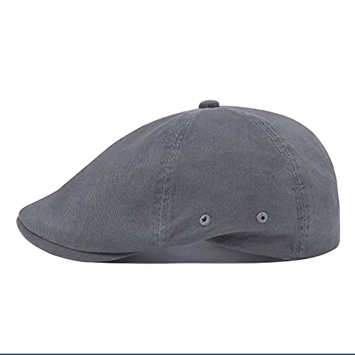 41ngsjtxs8l 3.jpg VOBOOM Cotton Washing Flat Cap Cabbie Hat for Men on Casual Occasions: Stylish & Comfortable Wide Brim Hat | VOBOOM