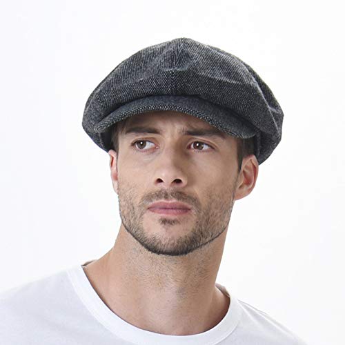 41qvkz4tqzl 1.jpg WITHMOONS Simple Wool Felt Newsboy Hat SL3525