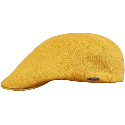 41tcwjvkbpl.jpg Sterkowski Ivy Five Natural Linen Flat Cap for All