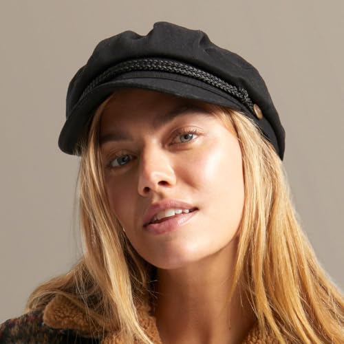 41u9bzcjv3l.jpg Brixton Fiddler Cap in Black, L