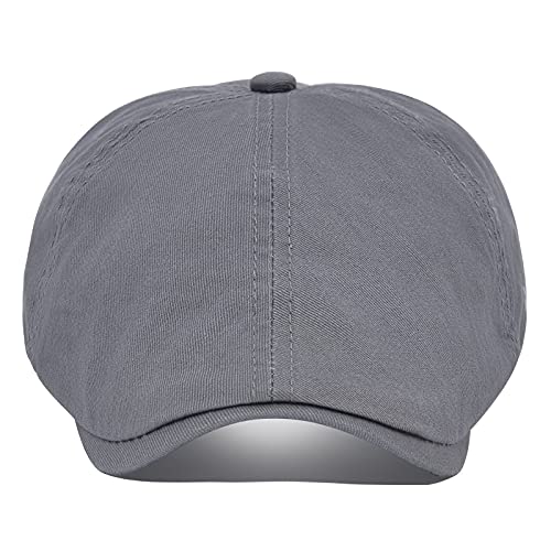 41ubppw3bnl 3.jpg VOBOOM Cotton Washing Flat Cap Cabbie Hat for Men on Casual Occasions: Stylish & Comfortable Wide Brim Hat | VOBOOM