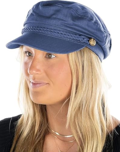 41wovnu087l.jpg Stylish Greek Fisherman Flat Cap - Funky Junque Newsboy Hat
