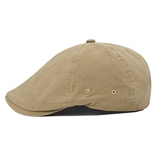 41amnh56ijl.jpg VOBOOM Cotton Washable Flat Cap Cabbie Hat for Men and Women on Summer Outings and Everyday Wear | VOBOOM Irish Hunt