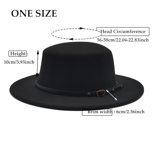 41avmxnv6zl.jpg Willheoy Flat Top Hats for Women & Pork Pie Hats for Men