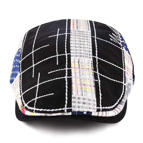 41h3hq6ickl.jpg Men's Adjustable Buckle Newsboy Beret Hat Cabbie Gatsby Cap
