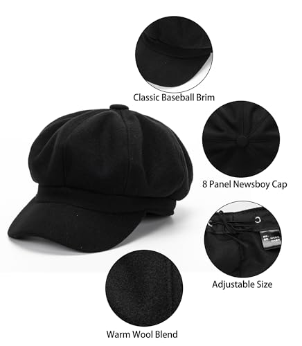 41iwyvxf42l.jpg INOGIH Women's Wool-Blend Newsboy Cap Winter Beret Hat