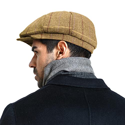 41kskkk7j8l.jpg PanPacSight Classic Men's Newsboy Gatsby Hat in Blend Wool(Vintage Flat Ivy Cabbie Cap)