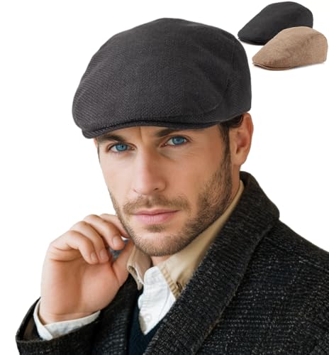 41ky gimhal.jpg LADYBRO 2Pack Unisex Flat Cap Newsboy Hats for Men & Women, Summer CasualAdjustable