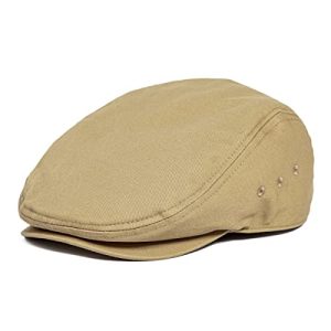 JANGOUL Men's Ivy Cap Newsboy Flat Hat in Cotton Twill