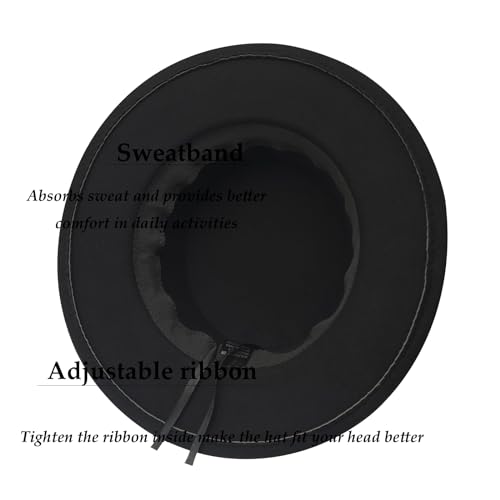 41najoo9bul.jpg Willheoy Flat Top Hats for Women & Pork Pie Hats for Men
