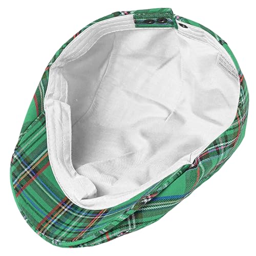 41ndunbbkl.jpg Men's Striped Plaid Newsboy Hat - Cabbie Beret Ivy Cap