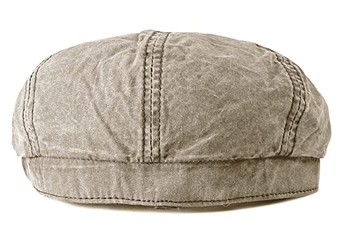 41ovs8hd7fl.jpg Kangqifen Mens Outdoor Washed Cotton 8 Panel Sun Protection Newsboy Cap