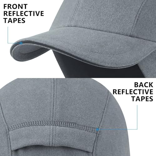 41qfu8 1cxl.jpg Gadiemkennds Women's Winter Reflective Fleece Hat with Ear Warmer