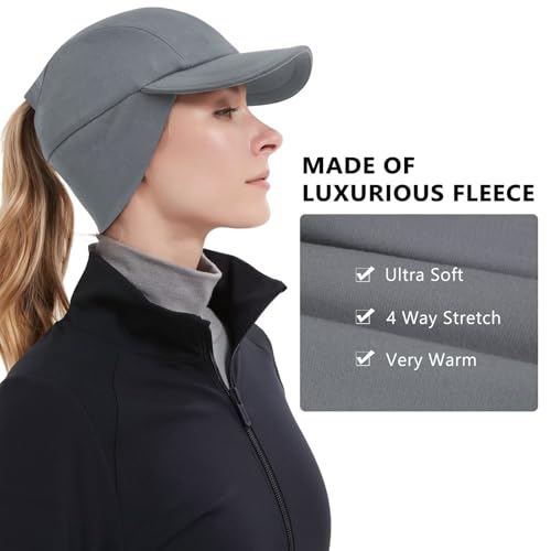 41sltocqbxl.jpg Gadiemkennds Women's Winter Reflective Fleece Hat with Ear Warmer