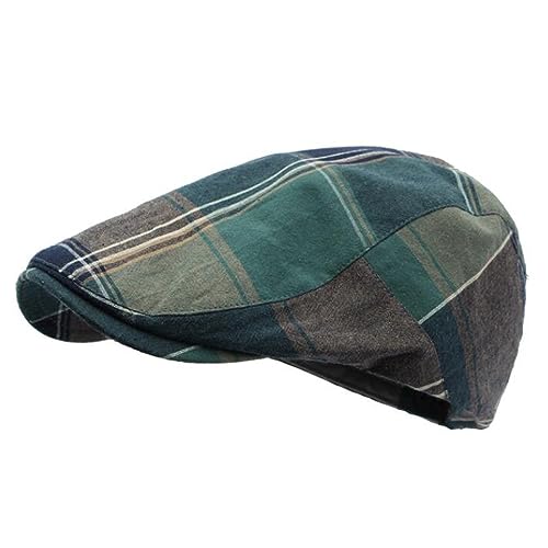 41v6j3ir9l.jpg Qianuer 2-Pack Men's Adjustable Plaid Ivy Flat Cap