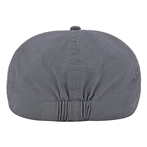 41vovvqij7l 3.jpg VOBOOM Cotton Washing Flat Cap Cabbie Hat for Men on Casual Occasions: Stylish & Comfortable Wide Brim Hat | VOBOOM