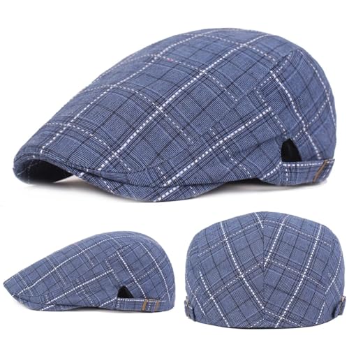 512a qrta6l.jpg Botvela Men's Classic Newsboy Flat Cap (Blue, One Size)