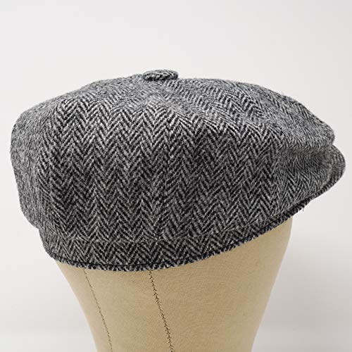 514hppr6x5l.jpg Borges Harris Tweed Lomond Newsboy Cap - 100% Wool
