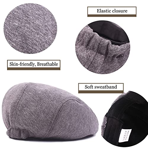 514wx1bphhl.jpg UTTPLL Men's Soft Fitted Cotton Newsboy Hat Winter Driving Cap