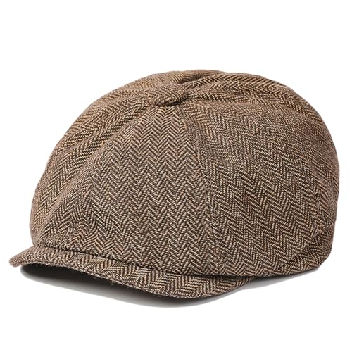 516n0 82r2l.jpg Qiabao Mens Classic Newsboy Flat Cap