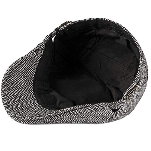 519xm5rirdl.jpg Qunson Men's Cotton Flat Cap Ivy Gatsby Newsboy Hat