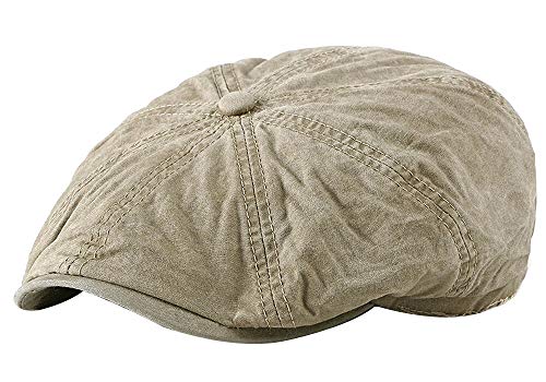51cwwuoyull.jpg Kangqifen Mens Outdoor Washed Cotton 8 Panel Sun Protection Newsboy Cap