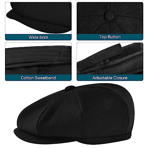 51d7bgmywtl.jpg POUDAY Wool Blend Newsboy Cap for Men