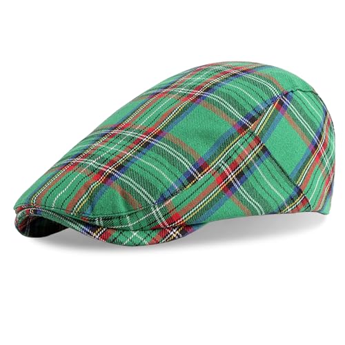 51dhqyouwsl.jpg Men's Striped Plaid Newsboy Hat - Cabbie Beret Ivy Cap