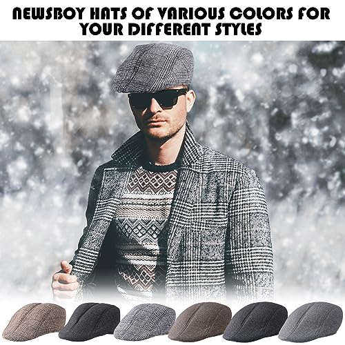 51irsjjtxjl.jpg Newcotte Men's Classic Herringbone Tweed Newsboy Hat for Halloween