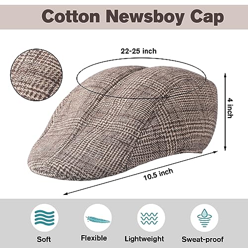 51kvcnhpwul.jpg Newcotte Men's Classic Herringbone Tweed Newsboy Hat for Halloween