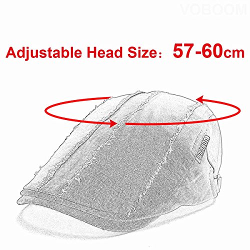 51kx6ukhrjl 1.jpg VOBOOM Genuine Cotton Distressed Ivy Newsboy Cap